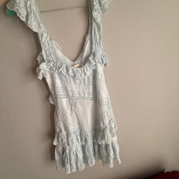 Bensley Fitted Lace Mini Dress - Picture 2 of 7